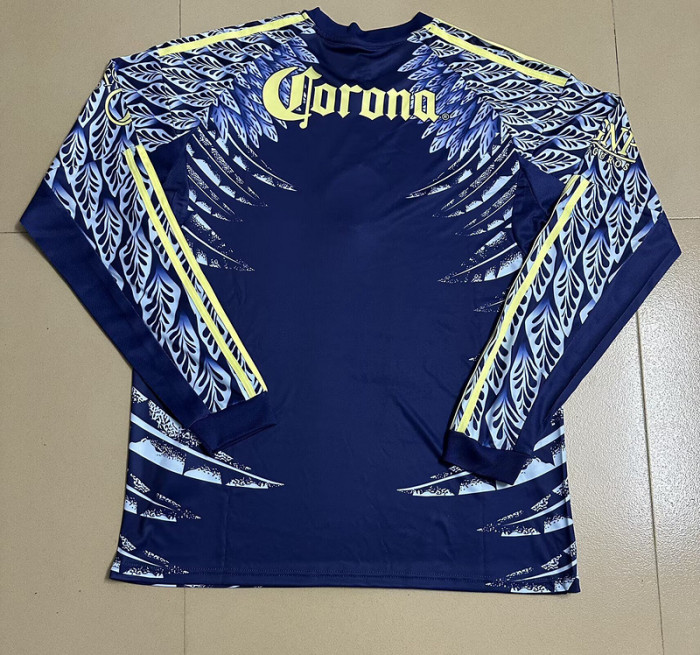 Long Sleeve Fan Version 2025-2026 Club America Aguilas Away Soccer Jersey Football Shirt
