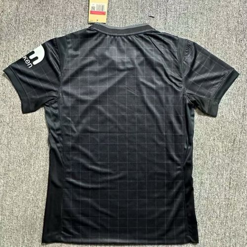 Women 2025-2026 TOT Away Black Soccer Jersey Girl Football Shirt