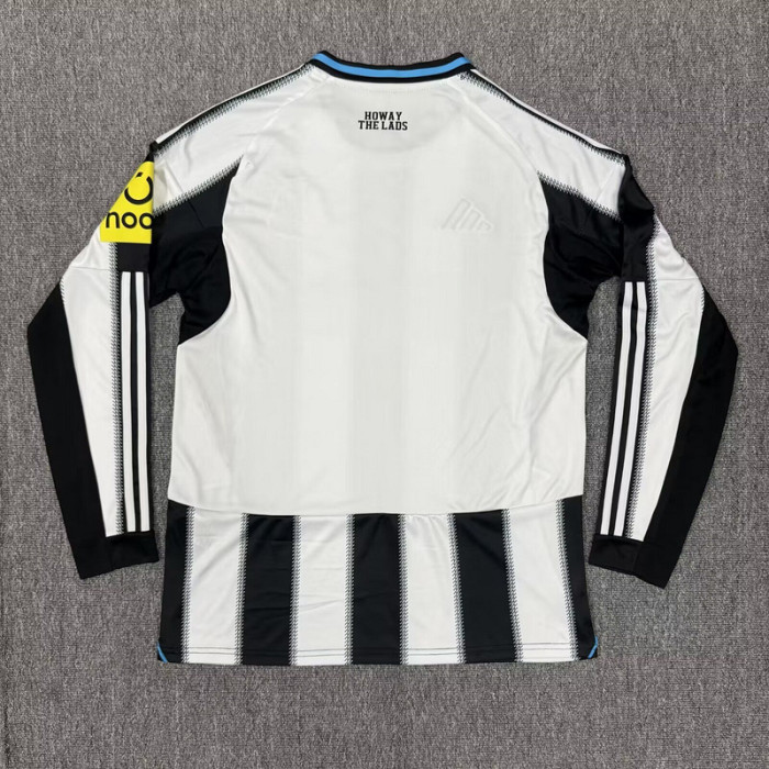 Long Sleeve Fan Version 2025-2026 Newcastle United Home Soccer Jersey Football Shirt