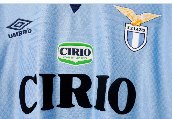 with Serie A Patch Retro Jersey 1996-1997 Lazio Home Soccer Jersey Vintage Football Shirt
