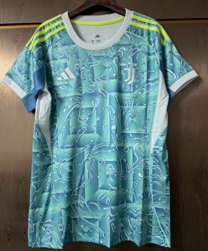 Women 2025-2026 Juventus Away Blue Soccer Jersey Girl Football Shirt