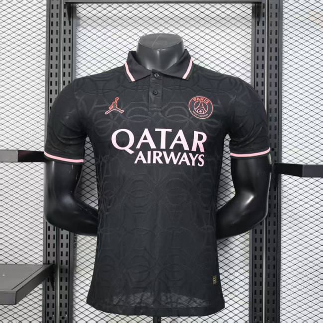 Player Version 2025-2026 PSG Black/Pink Special Edition Soccer Jersey Football Maillot