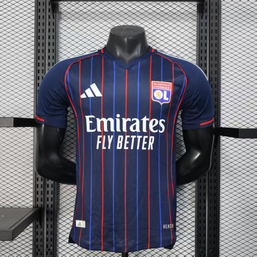 Player Version 2025-2026 Lyon Away Soccer Jersey Olympique Lyonnais Football Shirt