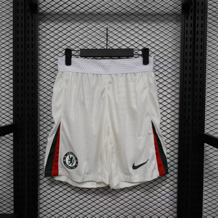 Player Version 2025-2026 Chelsea Away White Soccer Shorts Football Shorts