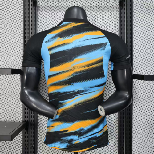 Player Version 2025-2026 Olympique de Marseille Black/Orange/Black Soccer Jersey Football Shirt