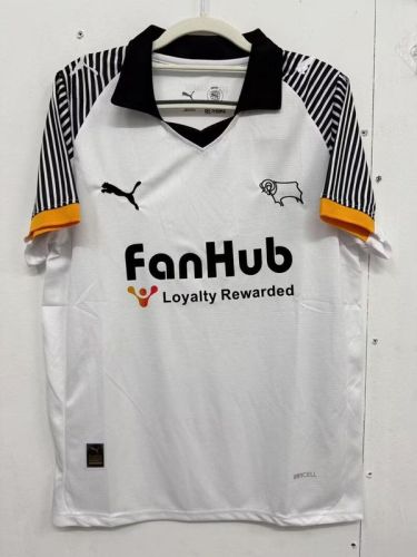 Fan Version 2025-2026 Derby County Home Soccer Jersey Football Shirt