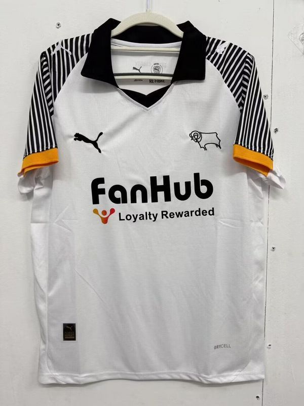Fan Version 2025-2026 Derby County Home Soccer Jersey Football Shirt