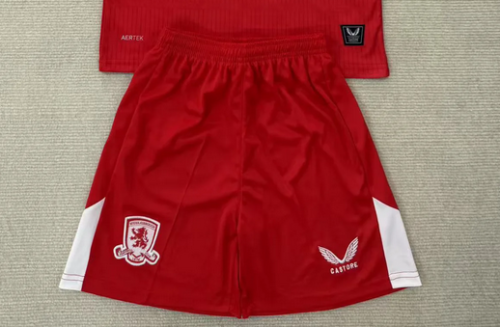 Fan Version 2025-2026 Middlesbrough Home Soccer Shorts Football Shorts