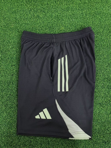 with Pocket Player Version 2025-2026 Real Madrid Black Soccer Training Shorts Football Shorts