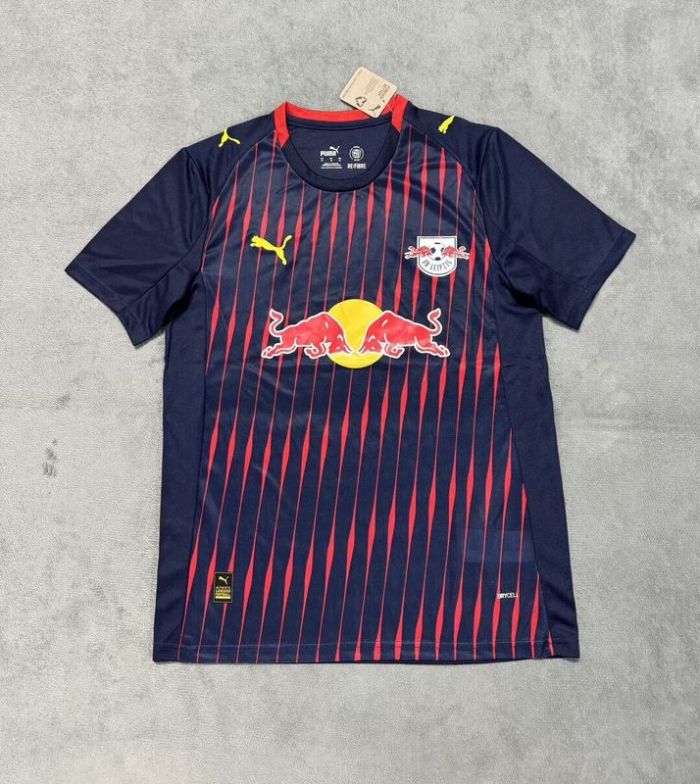 Fans Version 2025-2026 RB Leipzig Away Dark Blue Soccer Jersey Football Shirt