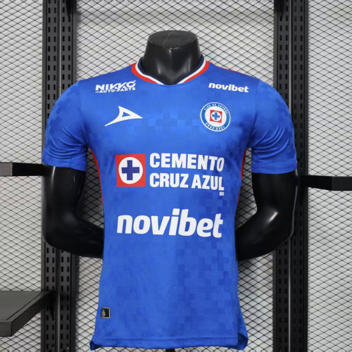 Player Version 2025-2026 Cruz Azul Home Soccer Jersey Football Shirt