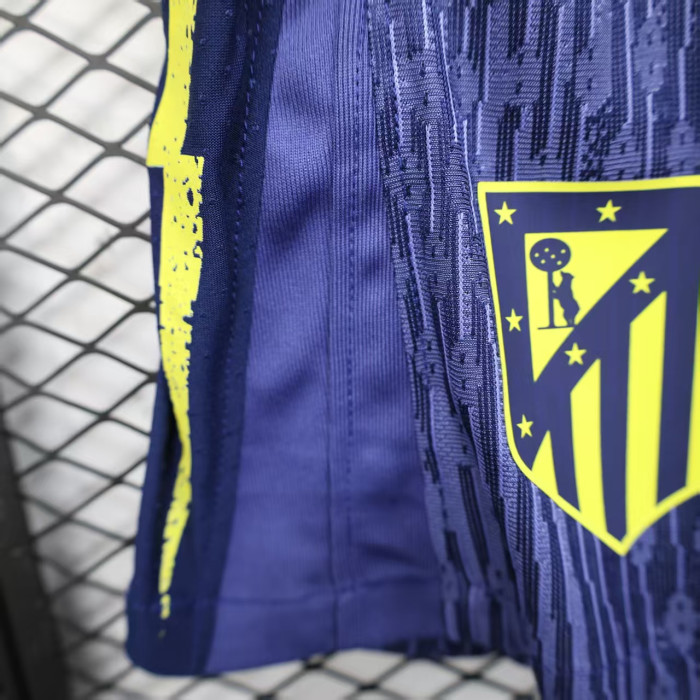 Player Version 2025-2026 Atletico Madrid Away Soccer Shorts Football Shorts