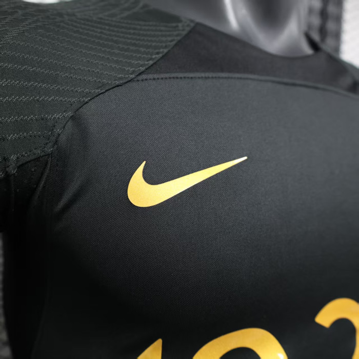 Player Version 2025-2026 Al-Ittihad Black/Gold Champions Anniversary Soccer Jersey Football Shirt