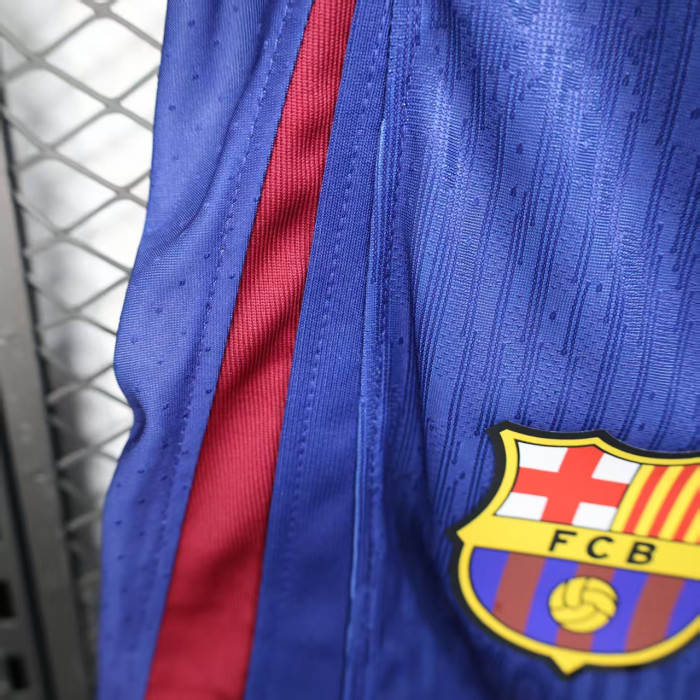 Player Version 2025-2026 Barcelona Home Soccer Shorts Football Shorts