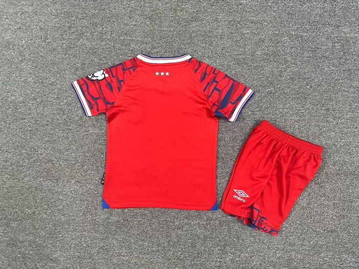 Youth Uniform Kids Kit 2025-2026 Ipswich Town Away Red Soccer Jersey Shorts Child Football Set