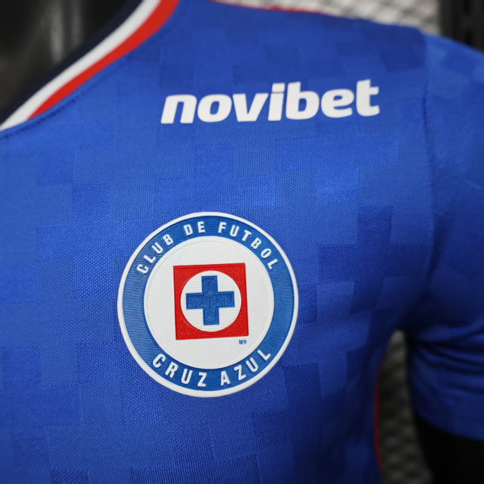Player Version 2025-2026 Cruz Azul Home Soccer Jersey Football Shirt