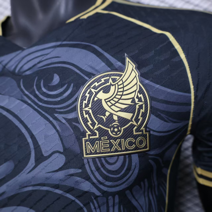 Player Version 2025 Mexico Black/Gold Special Edition Soccer Jersey Football Shirt