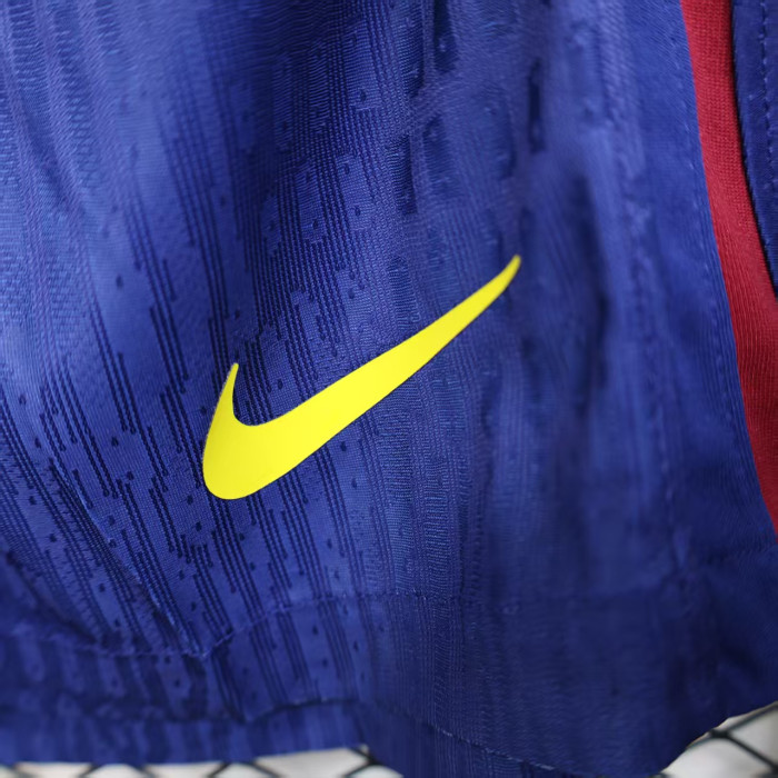 Player Version 2025-2026 Barcelona Home Soccer Shorts Football Shorts