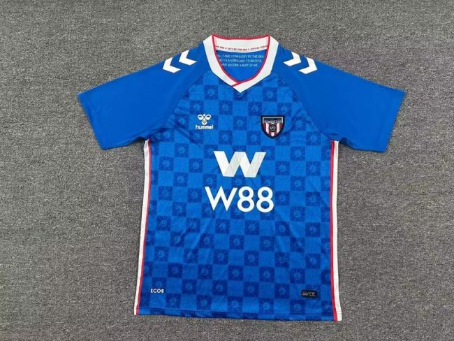 Fans Version 2025-2026 Sunderland Away Blue Soccer Jersey Football Shirt