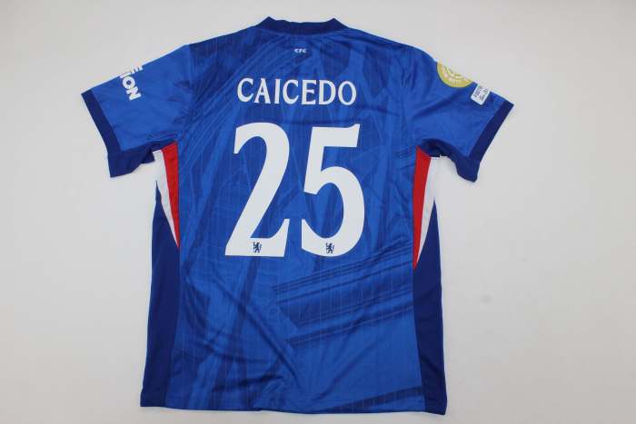 Player Version Moises Caicedo 25 Chelsea Club World Cup FINAL Winners Shirt Jersey 25/26 vs PSG 2025