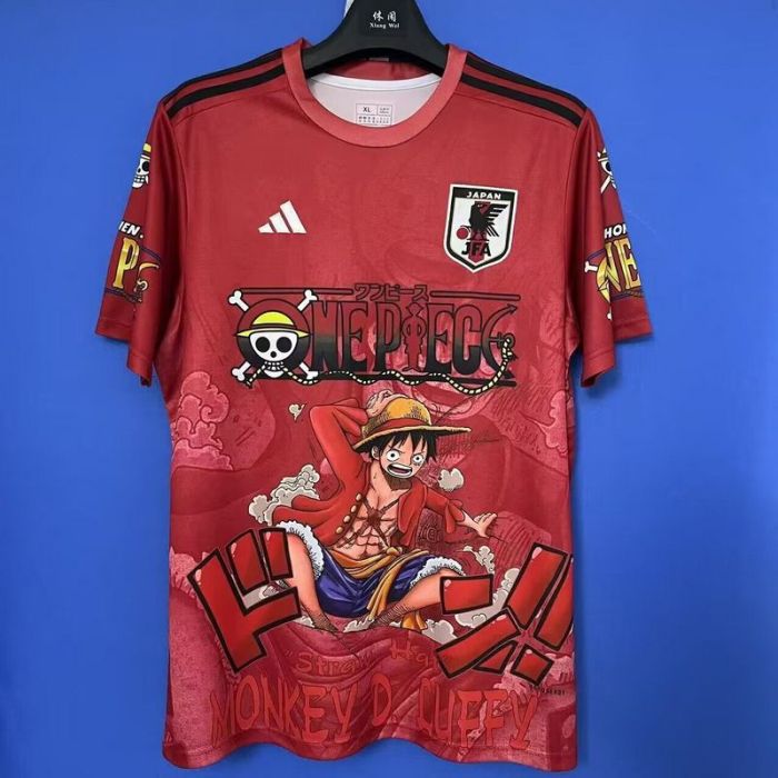 Fan Version 2025 Japan Red Comic Soccer Jersey Football Shirt