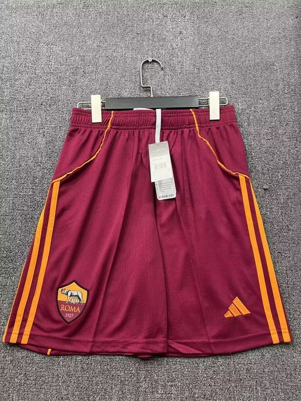 Fan Version 2025-2026 As Roma Home Soccer Shorts Football Shorts