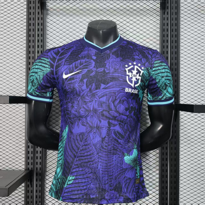 Player Version 2025 Brazil Purple/Green Special Edition Soccer Jersey Brasil Football Shirt