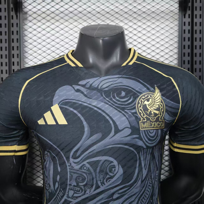 Player Version 2025 Mexico Black/Gold Special Edition Soccer Jersey Football Shirt