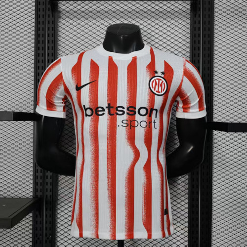 Player Version 2025-2026 Inter Milan Red/White Soccer Jersey Football Shirt