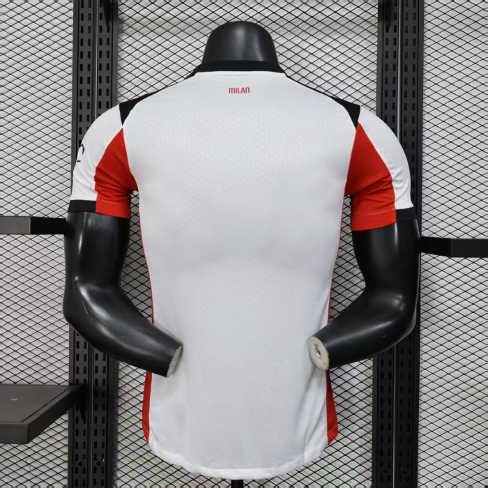 Player Version 2025-2026 AC Milan Away White Soccer Jersey AC Football Shirt