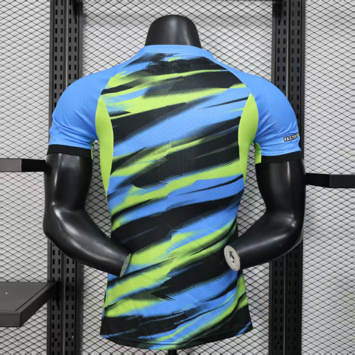 Player Version 2025-2026 Olympique de Marseille Blue/Green Soccer Jersey Football Shirt