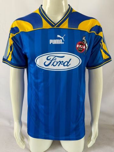 Retro Jersey 1995-1996 1. FC Köln Away Blue Soccer Jersey Koln Fooball Shirt