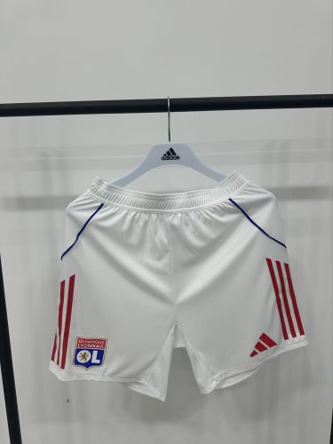 Player Version 2025-2026 Lyon Home Soccer Shorts Football Shorts