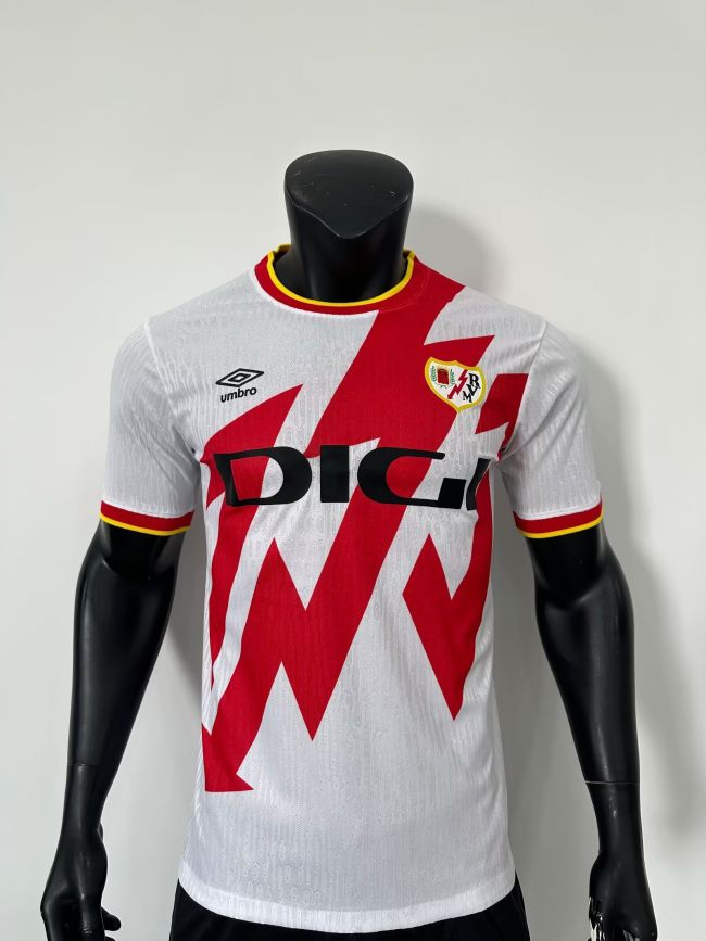 Player Version 2025-2026 Rayo Vallecano Home Soccer Jersey