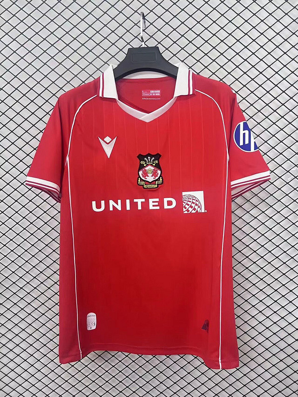 Fan Version 2025-2026 Wrexham Home Soccer Jersey Football Shirt