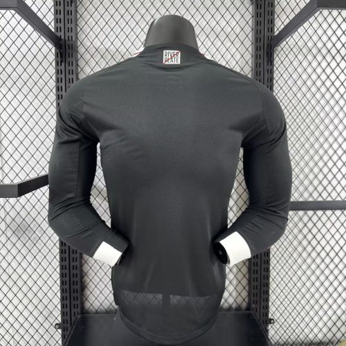 without Sponor Logo Long Sleeve Player Version 2025-2026 River Plate Away Soccer Jersey Football Shirt