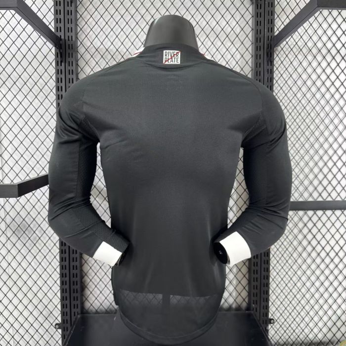 without Sponor Logo Long Sleeve Player Version 2025-2026 River Plate Away Soccer Jersey Football Shirt