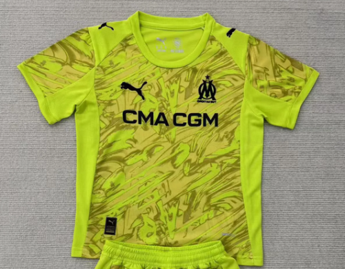 Fan Version 2025-2026 Olympique de Marseille Green Goalkeeper Soccer Jersey Football Shirt
