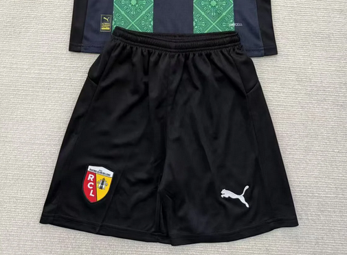 Fan Version 2025-2026 Club Lens Away Black Soccer Shorts Football Shorts