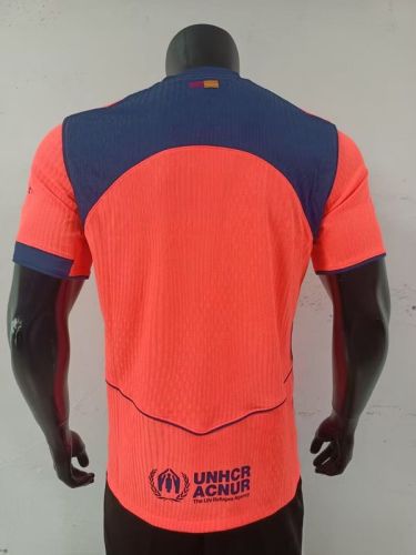 Barca Camisetas de Futbol Player Version 2025-2026 Barcelona Third Away Orange Soccer Jersey