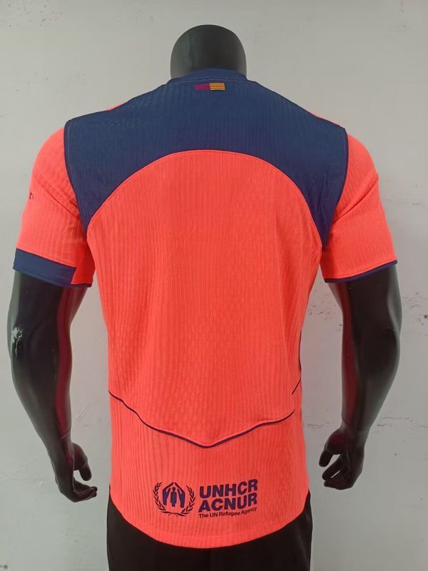 Barca Camisetas de Futbol Player Version 2025-2026 Barcelona Third Away Orange Soccer Jersey