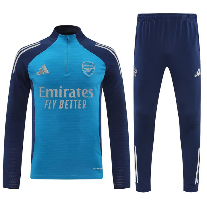 2025-2026 Arsenal Blue Soccer Training Sweater and Pants Football Kit
