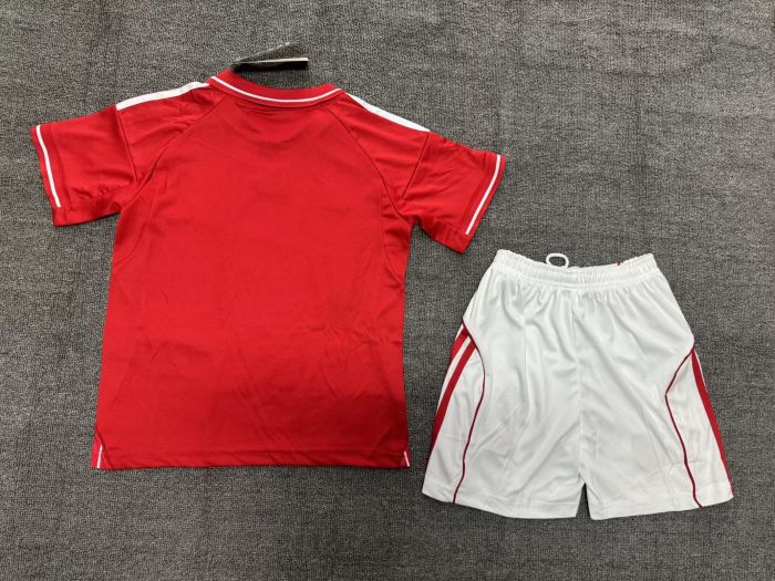 Youth Uniform Kids Kit Nottingham Forest 2025-2026 Home Soccer Jersey Shorts Child Football Set