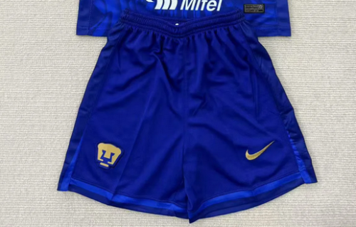 Fan Version 2025-2026 Pumas Away Blue Soccer Shorts Football Shorts