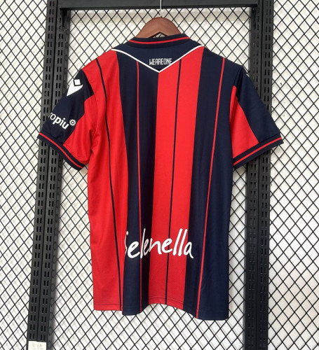 with Coppa Italia Patch Fan Version 2025-2026 Bologna Home Soccer Jersey Football Shirt
