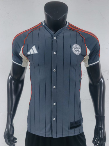 Player Version 2025-2026 Bayern Munich Dark Grey MLB Jersey Baseball Shirt