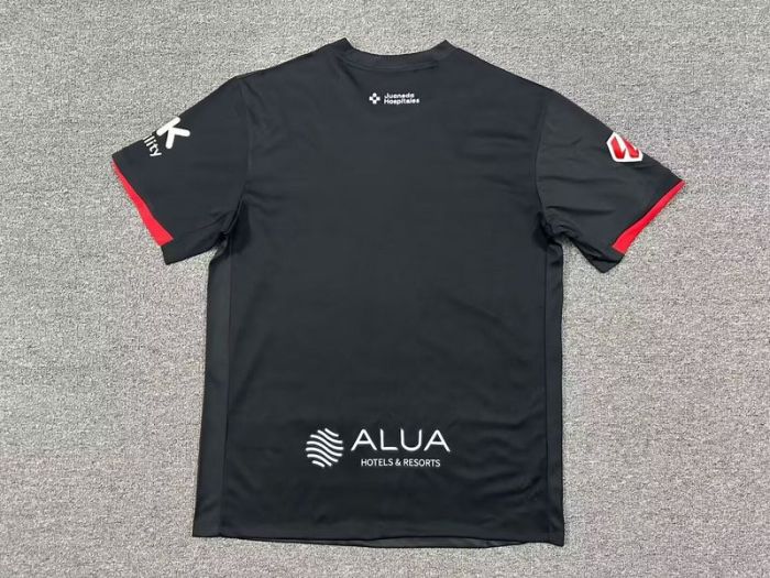 with Laliga Patch Fans Version 2025-2026 Mallorca Third Away Black Soccer Jersey Football Shirt