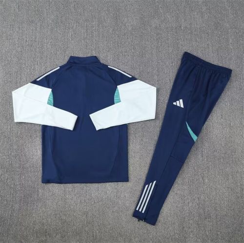 2025-2026 Arsenal Dark Blue Soccer Training Sweater and Pants Football Kit