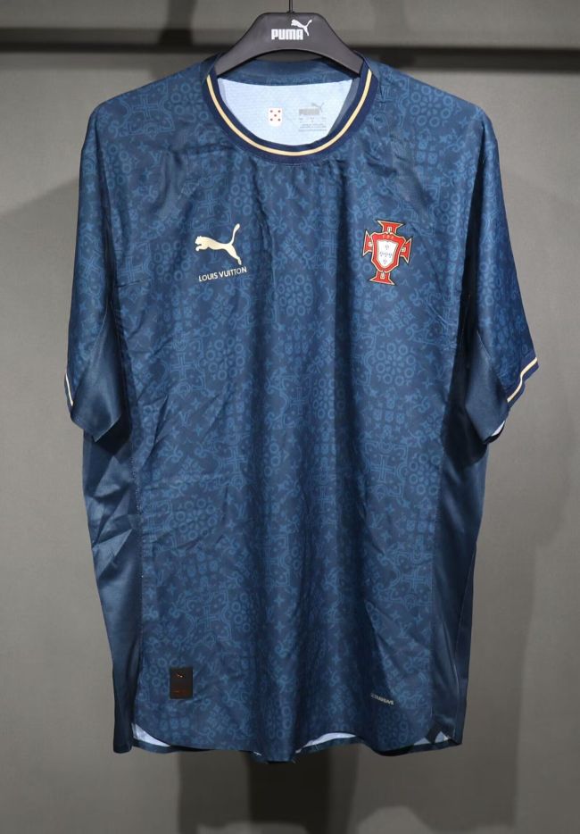 Player Version 2025 Portugal Dark Blue Soccer Jersey Football Shirt