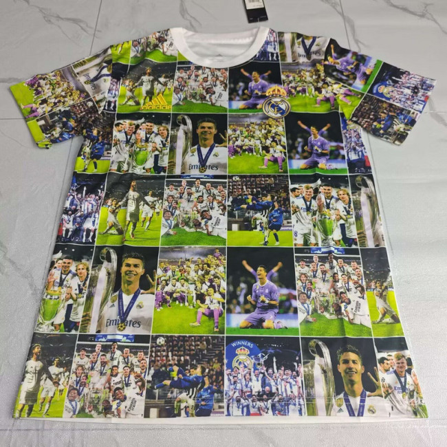 Fans Version 2025-2026 Real Madrid 15 Champions Soccer Jersey Real Football T-Shirt